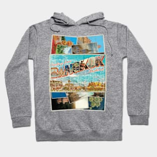 Greetings from Bangkok in Thailand colorful vintage style retro souvenir Hoodie